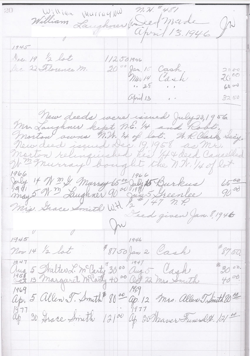 lot owner book 2 page 20